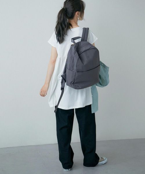 Fashion Letter（ファッションレター）の「9ポケットリュックサック（バックパック/リュック・レディース・ブラック/ベージュ/グレー/ブルー・FREE）」の5枚目の写真