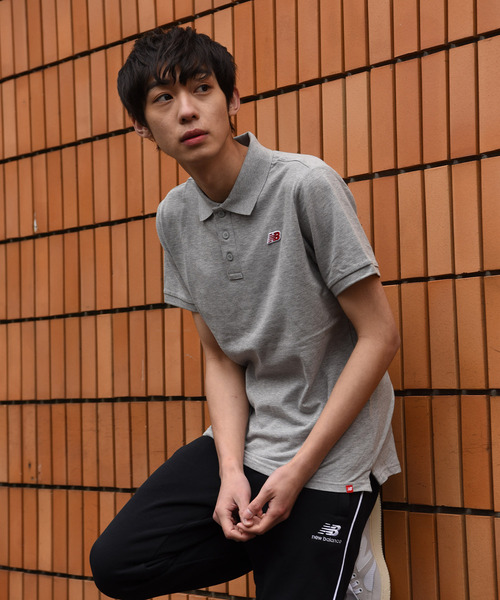 れあり New Balance ニューバランス 半袖ポロシャツ スニーカー 総柄 ネイビー系 5 ゴルフウェア メンズ 中古ゴルフウェア通販stst アイテム