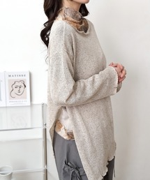 【NEWカラー登場！８色展開サマーニット】オーバーサイズシースルーサイドスリットサマーニット