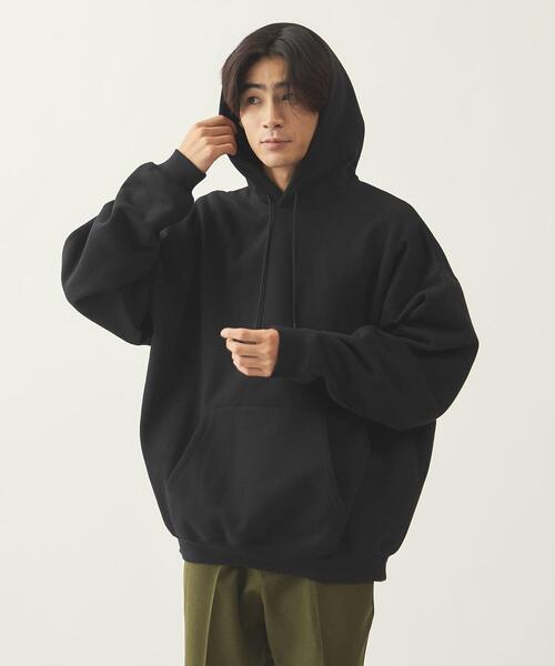 info. BEAUTY&YOUTH（インフォビューティアンドユース）の「【WEB限定】 ＜info. BEAUTY&YOUTH＞ スーパービッグ スウェット パーカー（パーカー・メンズ・ホワイト/ベージュ/グレー/ダークグレー/ブラック/パープル/ライム/ライラック/ナチュラル/ライトブルー・L/S/XL/M）」の17枚目の写真