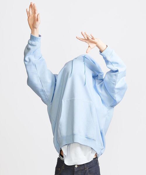 info. BEAUTY&YOUTH（インフォビューティアンドユース）の「【WEB限定】 ＜info. BEAUTY&YOUTH＞ スーパービッグ スウェット パーカー（パーカー・メンズ・ホワイト/ベージュ/グレー/ダークグレー/ブラック/パープル/ライム/ライラック/ナチュラル/ライトブルー・L/S/XL/M）」の21枚目の写真