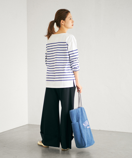 セール】【LEMINOR/ルミノア】別注JEANNEパネルボーダーTシャツ