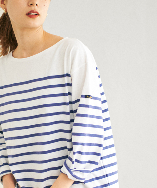 セール】【LEMINOR/ルミノア】別注JEANNEパネルボーダーTシャツ（T