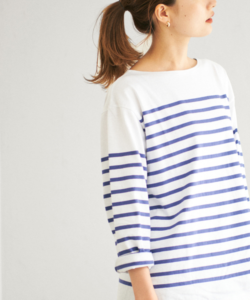 セール】【LEMINOR/ルミノア】別注JEANNEパネルボーダーTシャツ