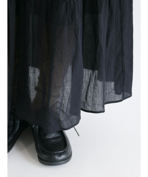 Samansa Mos2(サマンサ モスモス)の「柄アソートボイルスカート(スカート・レディース・オフホワイト/ブラック/ネイビー/キャメル/マスタード・フリ-)」の13枚目の写真