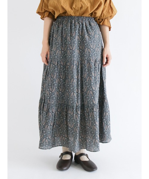 Samansa Mos2(サマンサ モスモス)の「柄アソートボイルスカート(スカート・レディース・オフホワイト/ブラック/ネイビー/キャメル/マスタード・フリ-)」の12枚目の写真