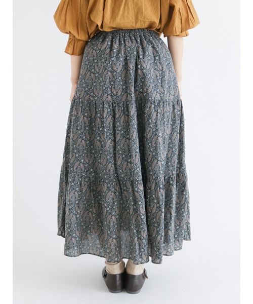 Samansa Mos2(サマンサ モスモス)の「柄アソートボイルスカート(スカート・レディース・オフホワイト/ブラック/ネイビー/キャメル/マスタード・フリ-)」の10枚目の写真