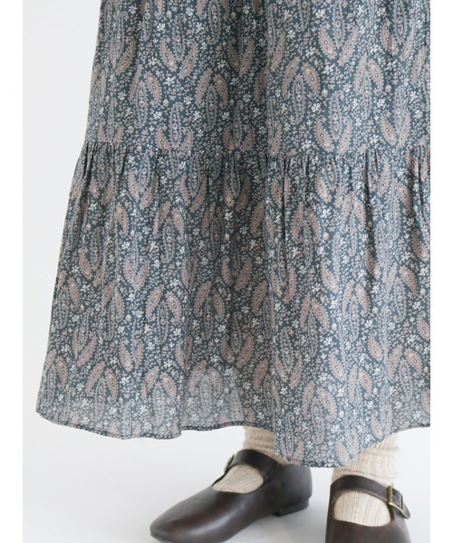 Samansa Mos2(サマンサ モスモス)の「柄アソートボイルスカート(スカート・レディース・オフホワイト/ブラック/ネイビー/キャメル/マスタード・フリ-)」の7枚目の写真