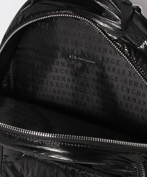 ARMANI EXCHANGE(アルマーニエクスチェンジ)の「【A|X アルマーニ エクスチェンジ】YOU.ME.US. ロゴ ミニバックパック(バックパック/リュック・レディース・ブラック・FREE)」の3枚目の写真