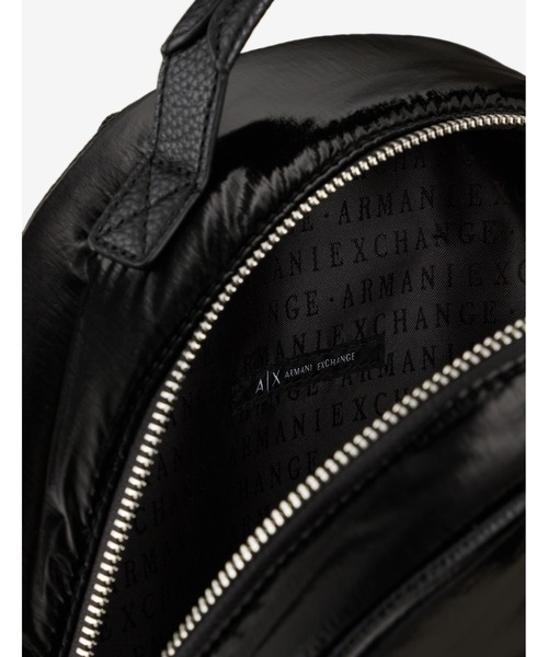 ARMANI EXCHANGE(アルマーニエクスチェンジ)の「【A|X アルマーニ エクスチェンジ】YOU.ME.US. ロゴ ミニバックパック(バックパック/リュック・レディース・ブラック・FREE)」の7枚目の写真