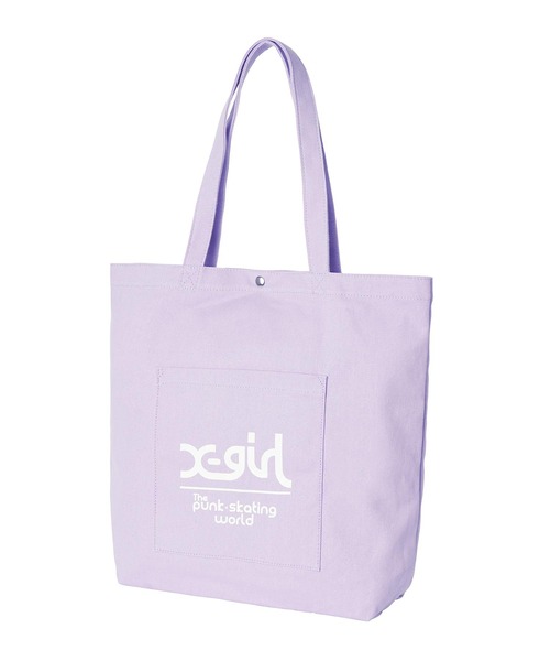 X-girl（エックスガール）の「MILLS LOGO TOTE BAG（トートバッグ・レディース・ホワイト/ブラック/ライトパープル・ONE SIZE）」の20枚目の写真