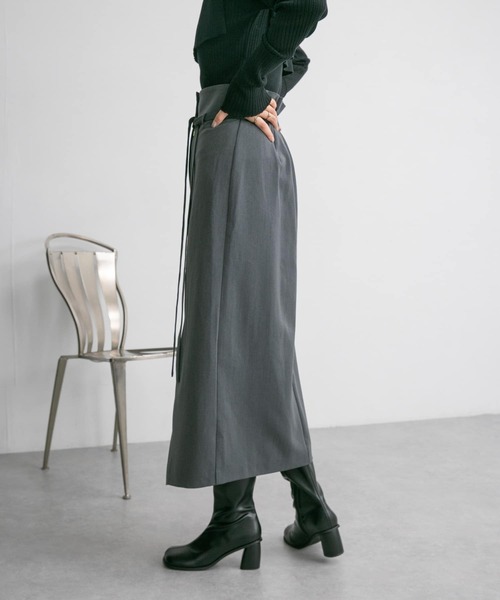 KBF（ケイビーエフ）の「Iラインロングスカート（スカート・レディース・モカ/チャコールグレー・ONE）」の4枚目の写真