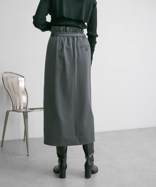 KBF（ケイビーエフ）の「Iラインロングスカート（スカート・レディース・モカ/チャコールグレー・ONE）」の5枚目の写真