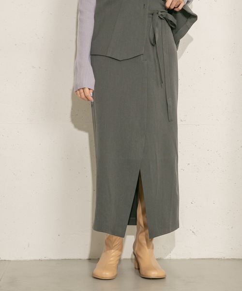 KBF（ケイビーエフ）の「Iラインロングスカート（スカート・レディース・モカ/チャコールグレー・ONE）」の9枚目の写真