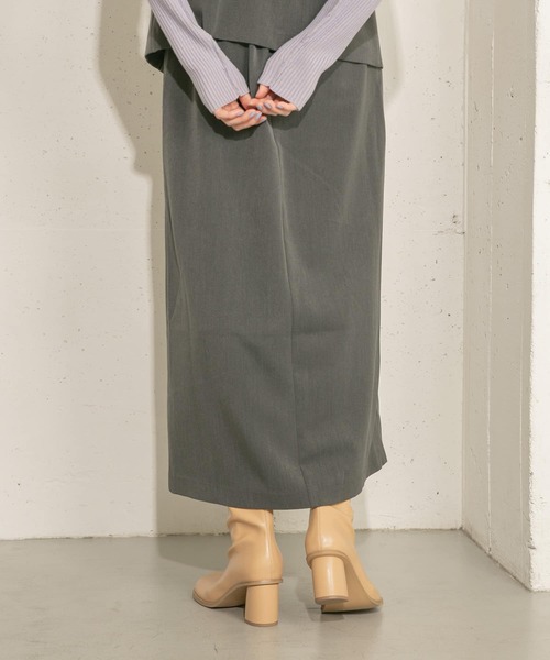 KBF（ケイビーエフ）の「Iラインロングスカート（スカート・レディース・モカ/チャコールグレー・ONE）」の10枚目の写真