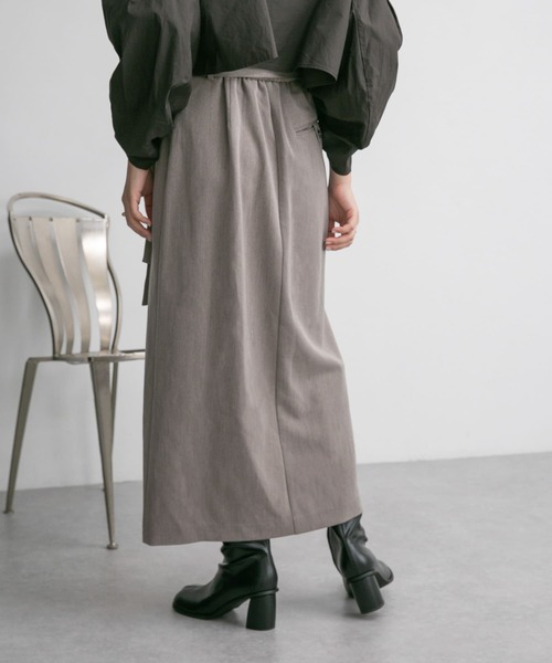 KBF（ケイビーエフ）の「Iラインロングスカート（スカート・レディース・モカ/チャコールグレー・ONE）」の14枚目の写真
