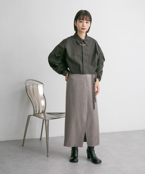 KBF（ケイビーエフ）の「Iラインロングスカート（スカート・レディース・モカ/チャコールグレー・ONE）」の15枚目の写真