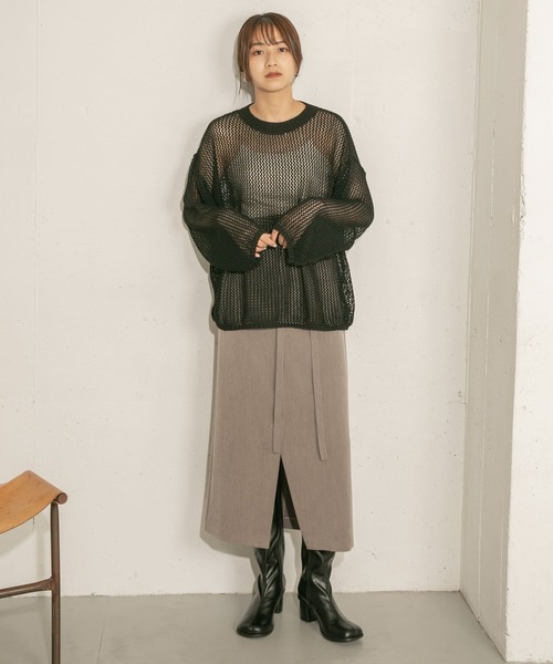 KBF（ケイビーエフ）の「Iラインロングスカート（スカート・レディース・モカ/チャコールグレー・ONE）」の20枚目の写真