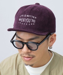 コーデュロイ」に該当するキャップ（パープル/紫色系）ファッション