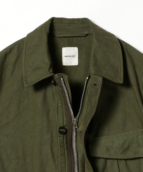 sage de cret（サージュデクレ）の「sage de cret / Fatigue Jacket（ブルゾン・メンズ・オリーブ・MEDIUM/LARGE/SMALL）」の7枚目の写真