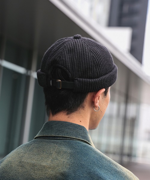 BEAMS HEART（ビームスハート）の「リブ ロールキャップ（ニットキャップ/ビーニー・メンズ・ベージュ/ブラック/ネイビー・ONE SIZE）」の4枚目の写真