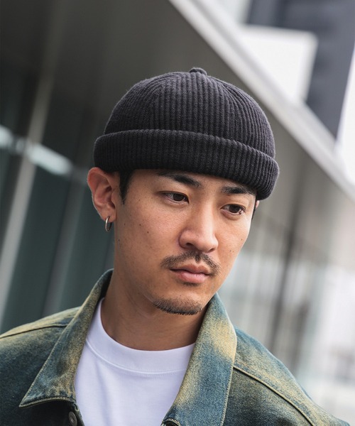 BEAMS HEART（ビームスハート）の「リブ ロールキャップ（ニットキャップ/ビーニー・メンズ・ベージュ/ブラック/ネイビー・ONE SIZE）」の5枚目の写真