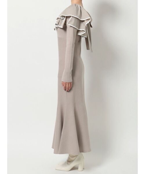 MERCURYDUO（マーキュリーデュオ）の「ラッフルドッキングマーメイドニットワンピース（ワンピース・レディース・ブラック/ベージュ/アイボリー・SMALL/MEDIUM）」の16枚目の写真