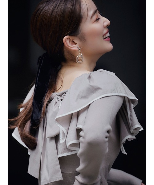 MERCURYDUO（マーキュリーデュオ）の「ラッフルドッキングマーメイドニットワンピース（ワンピース・レディース・ブラック/ベージュ/アイボリー・SMALL/MEDIUM）」の22枚目の写真