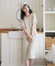 sleeping.com | オリジナルの香り付き素材 レディス・ゆるふわダブルパイルカットソー半袖ワンピース(ルームウェア/パジャマ)