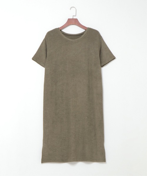 sleeping.com（スリーピングドットコム）の「オリジナルの香り付き素材 レディス・ゆるふわダブルパイルカットソー半袖ワンピース（ルームウェア/パジャマ・レディース・ネイビー/ベージュ/オリーブ・フリー）」の10枚目の写真