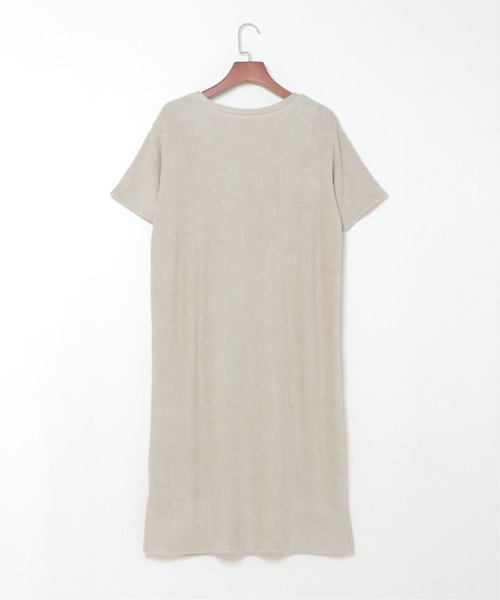 sleeping.com（スリーピングドットコム）の「オリジナルの香り付き素材 レディス・ゆるふわダブルパイルカットソー半袖ワンピース（ルームウェア/パジャマ・レディース・ネイビー/ベージュ/オリーブ・フリー）」の5枚目の写真