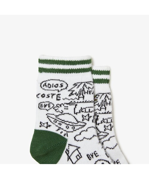 LACOSTE（ラコステ）の「マシュー・ランガイルKIDSソックス3Pセット（ソックス/靴下・キッズ・ホワイト・FREE）」の2枚目の写真