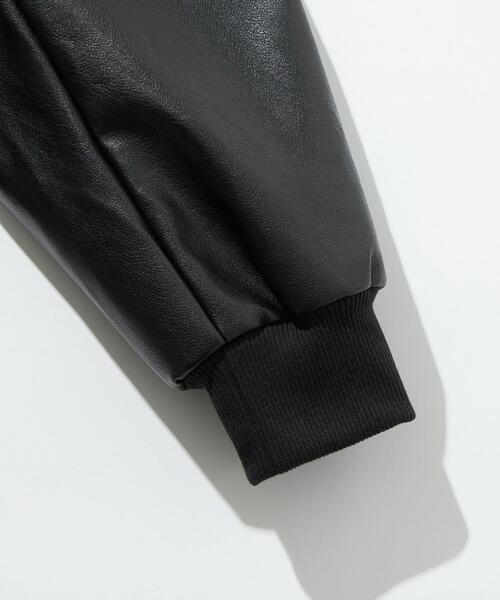 green label relaxing（グリーンレーベルリラクシング）の「【WEB限定】＜GLR or＞ F/LTH スタジアム ジャンパー ブルゾン -ユニセックス-（スタジャン・メンズ・ネイビー/ダークグリーン/ブラック・S/M/L）」の11枚目の写真