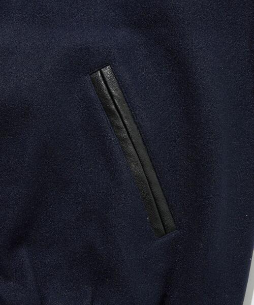 green label relaxing（グリーンレーベルリラクシング）の「【WEB限定】＜GLR or＞ F/LTH スタジアム ジャンパー ブルゾン -ユニセックス-（スタジャン・メンズ・ネイビー/ダークグリーン/ブラック・S/M/L）」の17枚目の写真