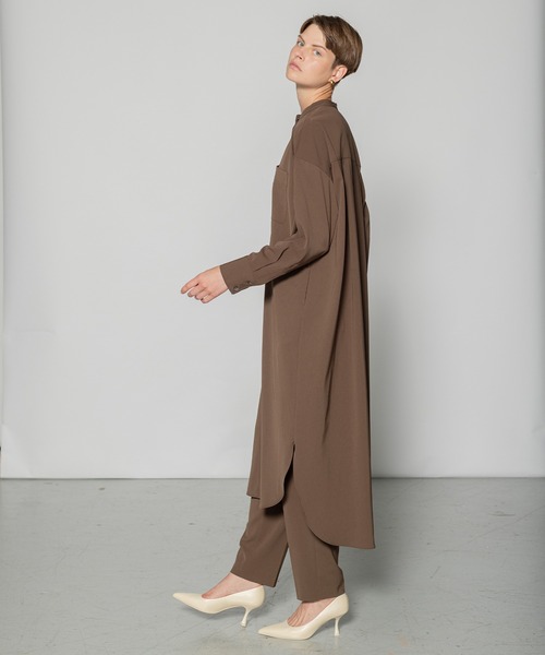 N.O.R.C by the line（ノークバイザライン）の「バンドカラーシャツワンピース（シャツワンピース・レディース・チャコール/ブラウン/ベージュ・S/M）」の17枚目の写真