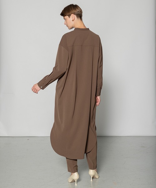 N.O.R.C by the line（ノークバイザライン）の「バンドカラーシャツワンピース（シャツワンピース・レディース・チャコール/ブラウン/ベージュ・S/M）」の11枚目の写真