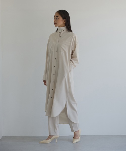 N.O.R.C by the line（ノークバイザライン）の「バンドカラーシャツワンピース（シャツワンピース・レディース・チャコール/ブラウン/ベージュ・S/M）」の21枚目の写真