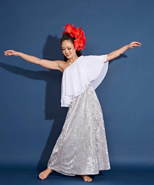 Maunaloa(マウナロア)の「【Maunaloa】ダブルシフォンケープ(その他トップス・レディース・ホワイト/ブラック/ネイビー/レッド・FREE)」の15枚目の写真