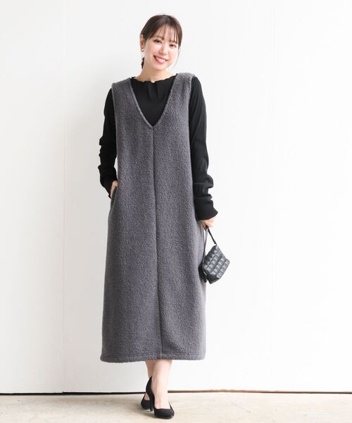 rps（アールピーエス）の「プリーツリブプルオーバー（Tシャツ/カットソー・レディース・ブラック/ブラウン/オフホワイト/アイボリー/マスタード/ブルー/ホワイト系その他2/ライトグレー・フリー）」の21枚目の写真