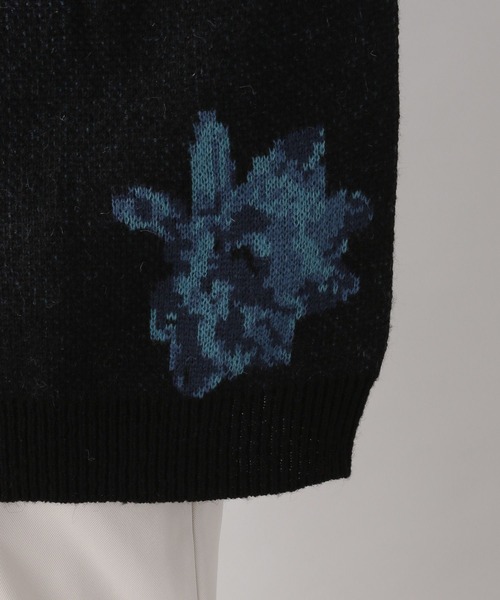 RAGEBLUE(レイジブルー)の「モヘヤフラワー柄ジャガードニットクルー(ニット/セーター・メンズ・ブラック/グレー/ブルー・MEDIUM/LARGE)」の14枚目の写真