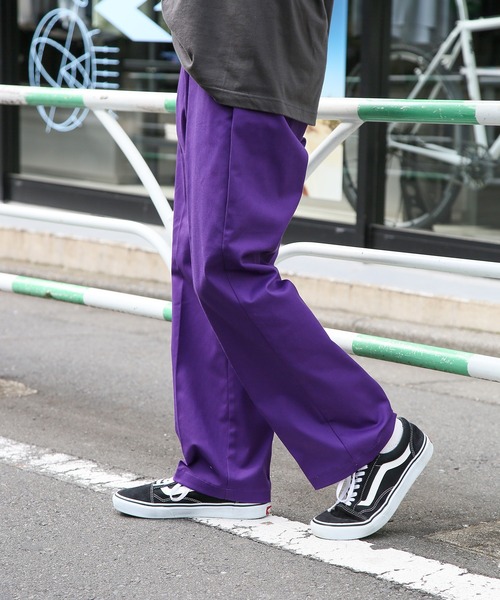 TKG テイケイジイ 遠藤商事 男女兼用ブライトデニムパンツ 紫SLB674-2 S【SSM3101】 Dickies（ディッキーズ）の「【Dickies】ディッキーズ ワークパンツ