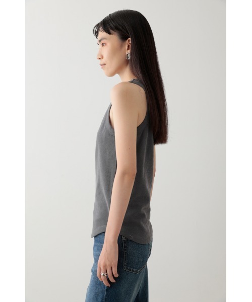 crie conforto（クリーコンフォルト）の「カップ付きアメスリタンク（タンクトップ・レディース・ホワイト/チャコールグレー/ブラック・SMALL/MEDIUM/LARGE）」の8枚目の写真