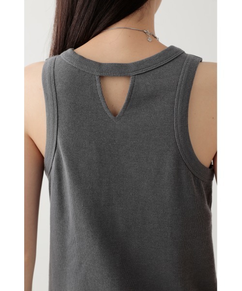 crie conforto（クリーコンフォルト）の「カップ付きアメスリタンク（タンクトップ・レディース・ホワイト/チャコールグレー/ブラック・SMALL/MEDIUM/LARGE）」の6枚目の写真