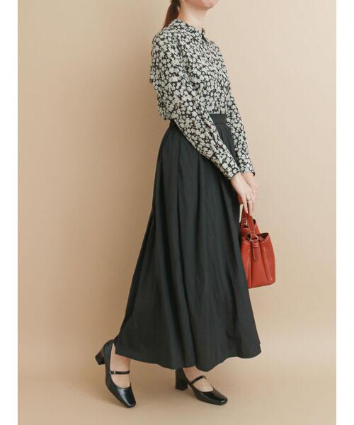 Te chichi（テチチ）の「ナイロンワッシャーギャザースカート（スカート・レディース・ブラック/ベージュ/グレー/ボルドー・ﾌﾘ-）」の16枚目の写真