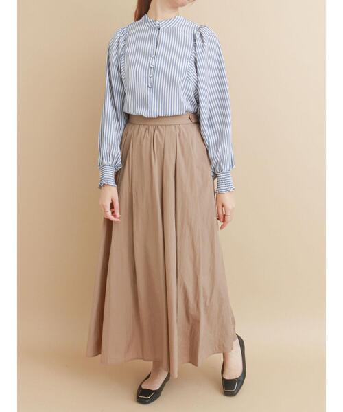 Te chichi（テチチ）の「ナイロンワッシャーギャザースカート（スカート・レディース・ブラック/ベージュ/グレー/ボルドー・ﾌﾘ-）」の18枚目の写真