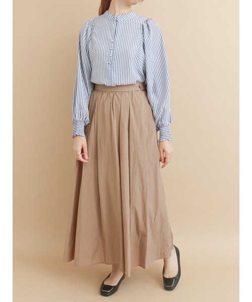 Te chichi（テチチ）の「ナイロンワッシャーギャザースカート（スカート・レディース・ブラック/ベージュ/グレー/ボルドー・ﾌﾘ-）」の13枚目の写真