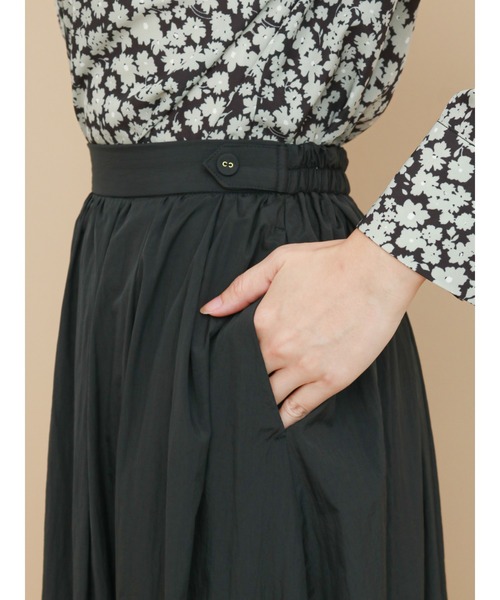 Te chichi（テチチ）の「ナイロンワッシャーギャザースカート（スカート・レディース・ブラック/ベージュ/グレー/ボルドー・ﾌﾘ-）」の7枚目の写真