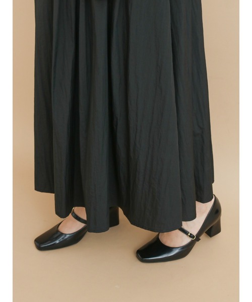 Te chichi（テチチ）の「ナイロンワッシャーギャザースカート（スカート・レディース・ブラック/ベージュ/グレー/ボルドー・ﾌﾘ-）」の12枚目の写真