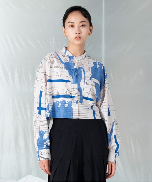 2023春夏】SILHOUETTE PRINT SHIRT / シルエットプリントシャツ