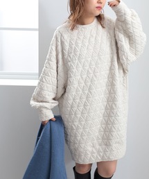 キルティングカットソーワンピース